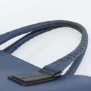 BOTTEGA VENETA Hand Bag Leather Blue Black Auth ka5382-8