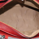 CARTIER Marcello Hand Bag Leather Red Gold Tone Auth ka5383A-16