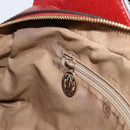 CARTIER Marcello Hand Bag Leather Red Gold Tone Auth ka5383A-19