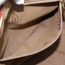 CARTIER Marcello Hand Bag Leather Red Gold Tone Auth ka5383A-20