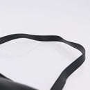 CELINE Hand Bag Leather 2way Black Gold Tone Auth ka5384V-10
