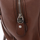 Salvatore Ferragamo Gancini Hand Bag Leather Brown Silver Auth ka5385A-14