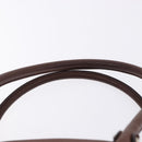 Salvatore Ferragamo Gancini Hand Bag Leather Brown Silver Auth ka5385A-8