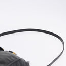 Miu Miu Hand Bag Leather 2way Black Gold Tone Auth ka5386M-15