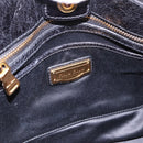 Miu Miu Hand Bag Leather 2way Black Gold Tone Auth ka5386M-20