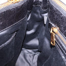 Miu Miu Hand Bag Leather 2way Black Gold Tone Auth ka5386M-22