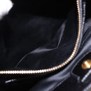 Miu Miu Hand Bag Leather 2way Black Gold Tone Auth ka5386M-24