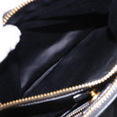Miu Miu Hand Bag Leather 2way Black Gold Tone Auth ka5386M-25