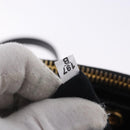 Miu Miu Hand Bag Leather 2way Black Gold Tone Auth ka5386M-12