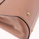 Salvatore Ferragamo Gancini Hand Bag Leather 2way Pink Gold Tone Auth ka5387V-12