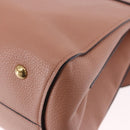 Salvatore Ferragamo Gancini Hand Bag Leather 2way Pink Gold Tone Auth ka5387V-15