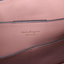 Salvatore Ferragamo Gancini Hand Bag Leather 2way Pink Gold Tone Auth ka5387V-18
