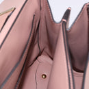 Salvatore Ferragamo Gancini Hand Bag Leather 2way Pink Gold Tone Auth ka5387V-20