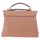 Salvatore Ferragamo Gancini Hand Bag Leather 2way Pink Gold Tone Auth ka5387V-3