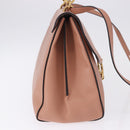 Salvatore Ferragamo Gancini Hand Bag Leather 2way Pink Gold Tone Auth ka5387V-5