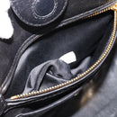 Miu Miu Hand Bag Leather 2way Black Gold Tone Auth ka5388V-12