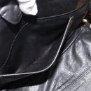 Miu Miu Hand Bag Leather 2way Black Gold Tone Auth ka5388V-25