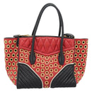 Miu Miu Hand Bag Leather 2way Black Gold Tone Auth ka5388V-2
