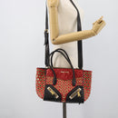 Miu Miu Hand Bag Leather 2way Black Gold Tone Auth ka5388V-30