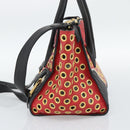 Miu Miu Hand Bag Leather 2way Black Gold Tone Auth ka5388V-4