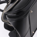 Christian Dior Hand Bag Leather Black Silver Auth ka5389M-9