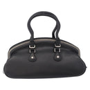 Christian Dior Hand Bag Leather Black Silver Auth ka5389M-2