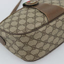 GUCCI GG Supreme Web Sherry Line Shoulder Bag PVC Leather Beige Gold Auth ka5390-14