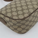 GUCCI GG Supreme Web Sherry Line Shoulder Bag PVC Leather Beige Gold Auth ka5390-16