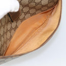 GUCCI GG Supreme Web Sherry Line Shoulder Bag PVC Leather Beige Gold Auth ka5390-22