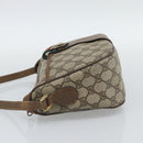GUCCI GG Supreme Web Sherry Line Shoulder Bag PVC Leather Beige Gold Auth ka5390-3