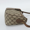 GUCCI GG Supreme Web Sherry Line Shoulder Bag PVC Leather Beige Gold Auth ka5390-4