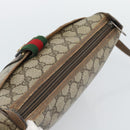 GUCCI GG Supreme Web Sherry Line Shoulder Bag PVC Leather Beige Gold Auth ka5390-6