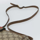 GUCCI GG Supreme Web Sherry Line Shoulder Bag PVC Leather Beige Gold Auth ka5390-8