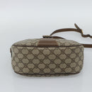 GUCCI GG Supreme Web Sherry Line Shoulder Bag PVC Leather Beige Gold Auth ka5390-5