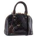 LOUIS VUITTON Monogram Vernis Alma BB Hand Bag Amarante M91678 LV Auth ka5391-1
