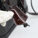 LOUIS VUITTON Monogram Vernis Alma BB Hand Bag Amarante M91678 LV Auth ka5391-16