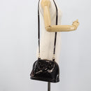 LOUIS VUITTON Monogram Vernis Alma BB Hand Bag Amarante M91678 LV Auth ka5391-24