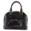 LOUIS VUITTON Monogram Vernis Alma BB Hand Bag Amarante M91678 LV Auth ka5391-3
