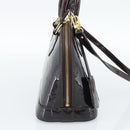 LOUIS VUITTON Monogram Vernis Alma BB Hand Bag Amarante M91678 LV Auth ka5391-4
