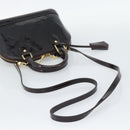 LOUIS VUITTON Monogram Vernis Alma BB Hand Bag Amarante M91678 LV Auth ka5391-9