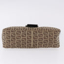FENDI Zucchino Canvas Mamma Baguette Shoulder Bag Beige 8BR003 Auth ka5393V-6