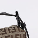FENDI Zucchino Canvas Mamma Baguette Shoulder Bag Beige 8BR003 Auth ka5393V-18
