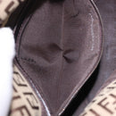 FENDI Zucchino Canvas Mamma Baguette Shoulder Bag Beige 8BR003 Auth ka5393V-25