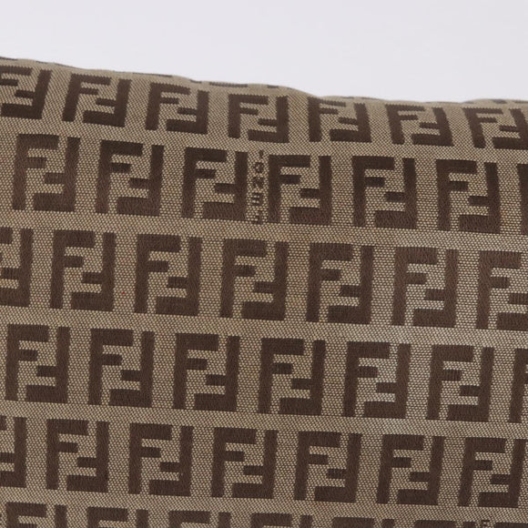 FENDI Zucchino Canvas Mamma Baguette Shoulder Bag Beige 8BR003 Auth ka5393V