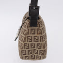 FENDI Zucchino Canvas Mamma Baguette Shoulder Bag Beige 8BR003 Auth ka5393V-4