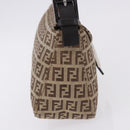 FENDI Zucchino Canvas Mamma Baguette Shoulder Bag Beige 8BR003 Auth ka5393V-5