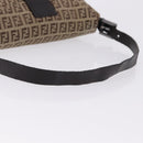 FENDI Zucchino Canvas Mamma Baguette Shoulder Bag Beige 8BR003 Auth ka5393V-8