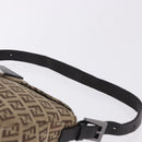 FENDI Zucchino Canvas Mamma Baguette Shoulder Bag Beige 8BR003 Auth ka5393V-14