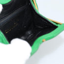 CHANEL COCO Mark Matelasse Chain Shoulder Bag Lamb Skin Green Gold Auth ka5394V-19