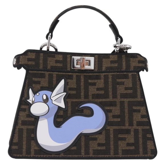 FENDI x FRGMT x POKÉMON Zucca Canvas Peek A Boo Dratini 8BN885 Auth ka5395SM